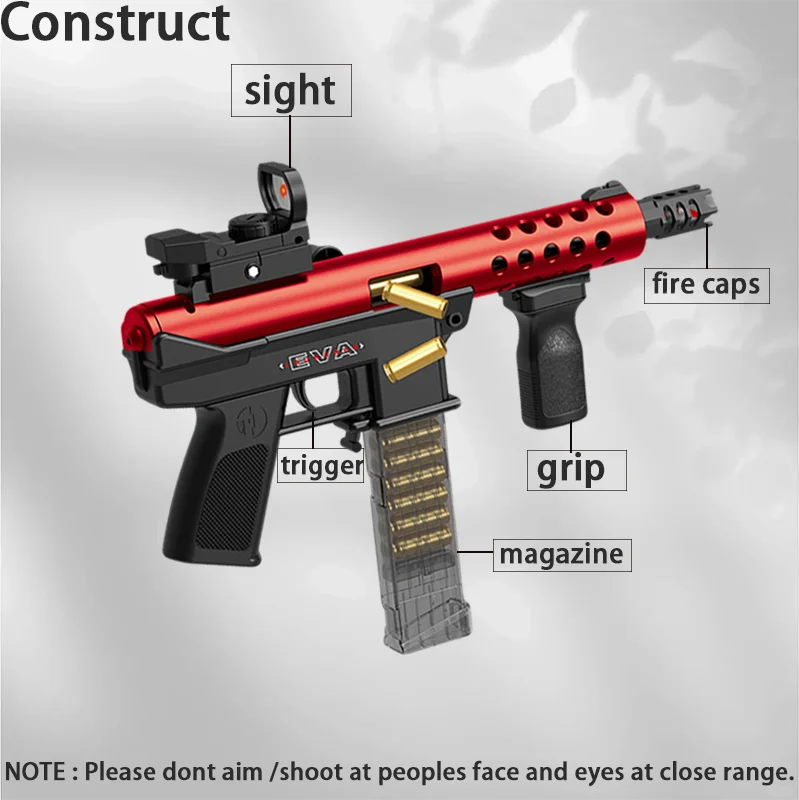 Professional-grade large gun, powerful output without lag, durable and tough materials, suitable for outdoor training and play,