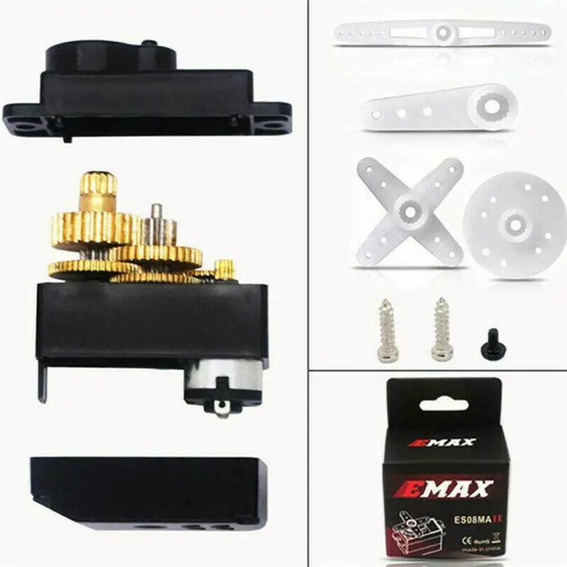 12g ES08MAII ES08MA Metal GEAR Digital Micro Servo For Car Boat Helicopter Airplane Rc Robot