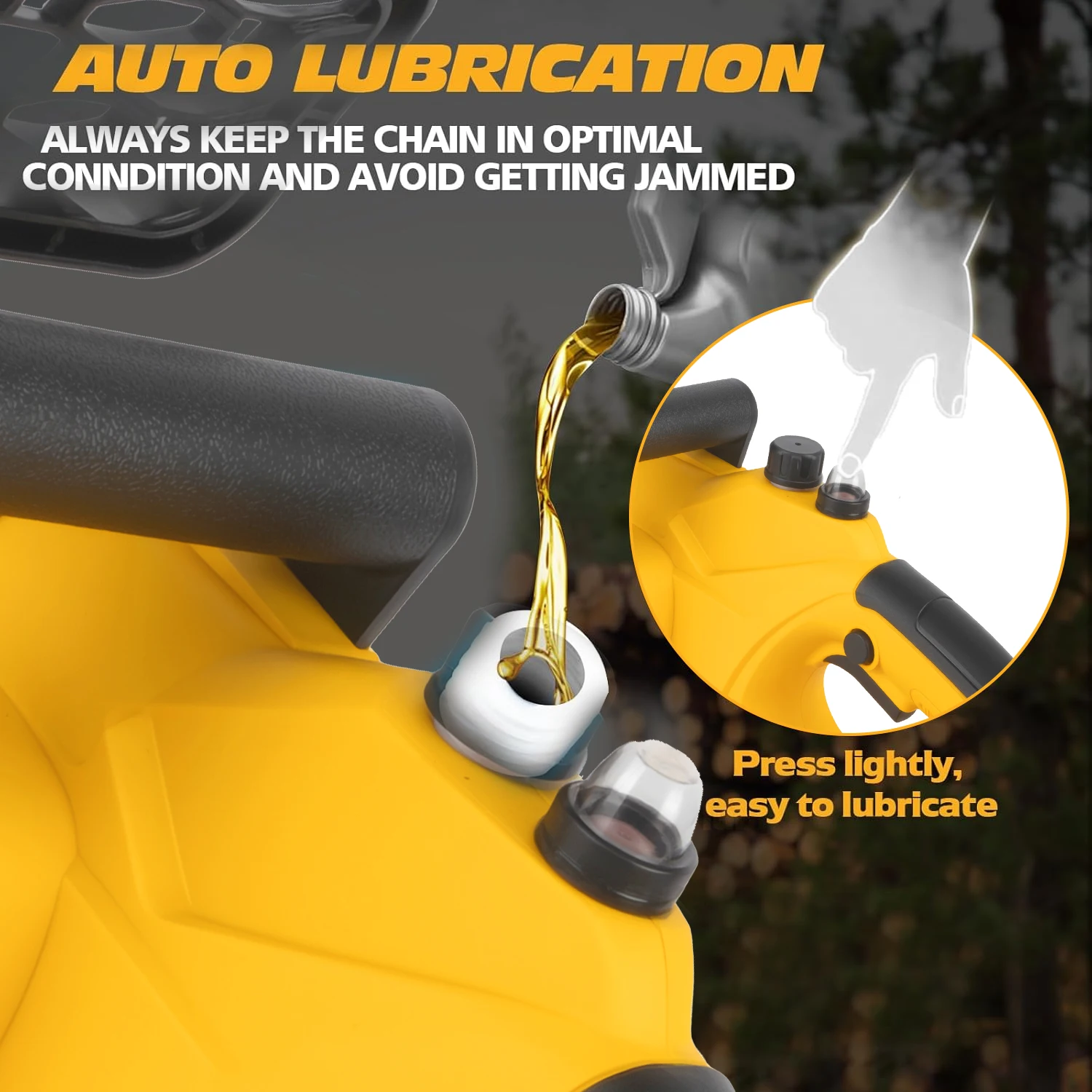 12 Inch 1200W Chainsaw Handheld Household Convenient Electric Cutting Tool with Two Batteries for Cutting Tree Branches and Wood