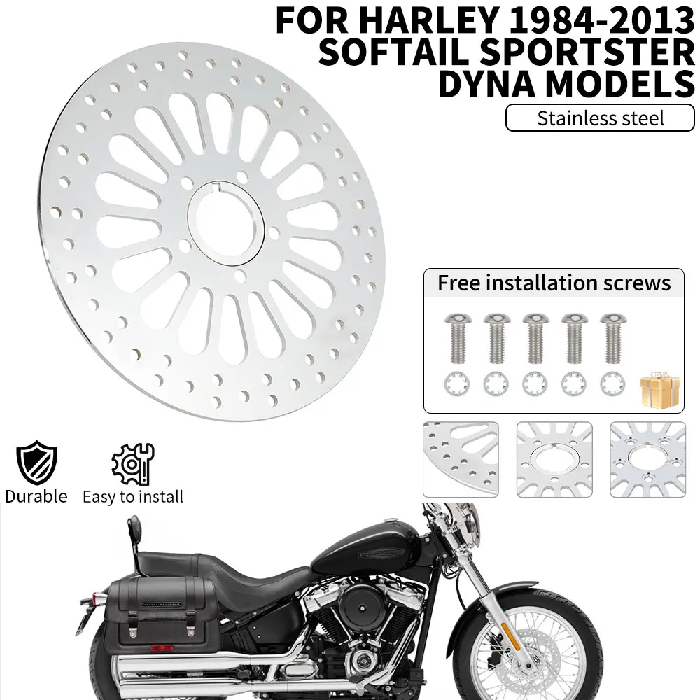 Front Rear Brake Disc Rotor Stainless Steel For Harley 1984-2013 SOFTAIL SPORTSTER DYNA MODELS Motorcycles Accessories