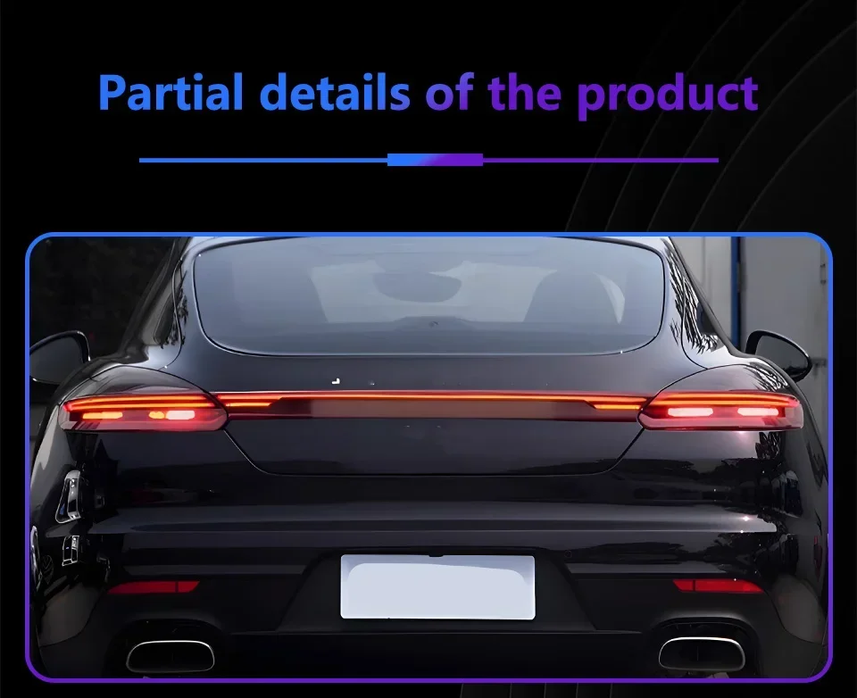 For Porsche Panamera 970 2010-2016 Led Auto Taillights Assembly Upgrade Startup Effect Dynamic through Taillights Accessories
