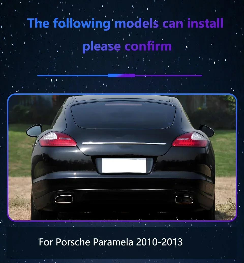 For Porsche Panamera 970 2010-2016 Led Auto Taillights Assembly Upgrade Startup Effect Dynamic through Taillights Accessories