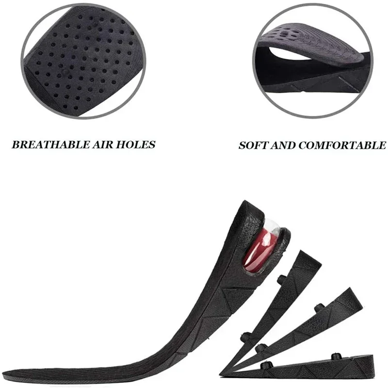 1Pair Height Increase Insole for Feet 3cm 5cm 7cm 9cm Variable Height Shoes Insoles Men Women Air Shock Absorbing Shoe Pads