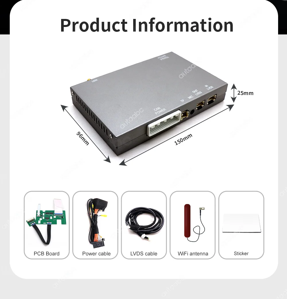 Wireless CarPlay Android Auto For Dodge Challenger Chrysler 300C Jeep 2014-2019 OEM Car Interface Upgrade MuItimedia Decoder Box