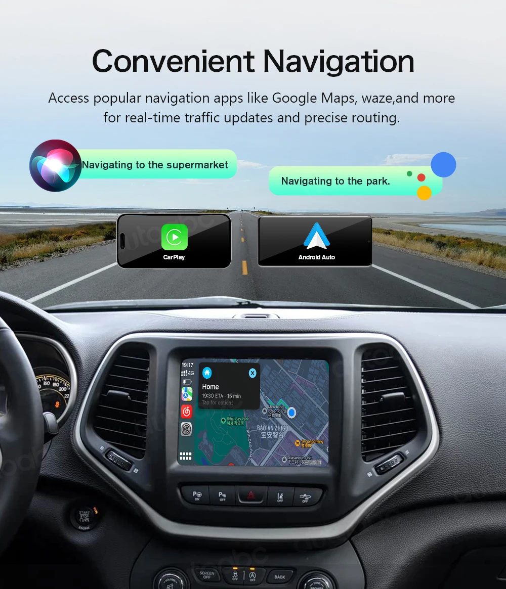 Wireless CarPlay Android Auto For Dodge Challenger Chrysler 300C Jeep 2014-2019 OEM Car Interface Upgrade MuItimedia Decoder Box