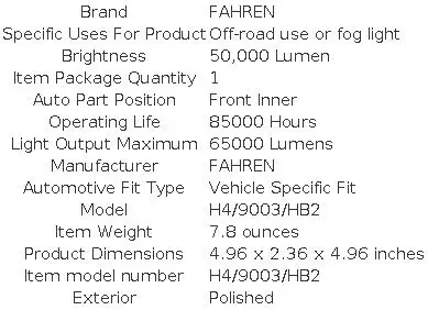 2PCS LED H4 9003 HB2 Bulbs Hi/Low Beam, 50000LM 6500K 1:1 Halogen Size Automotive Replacement H4 9003 HID Fog Lights