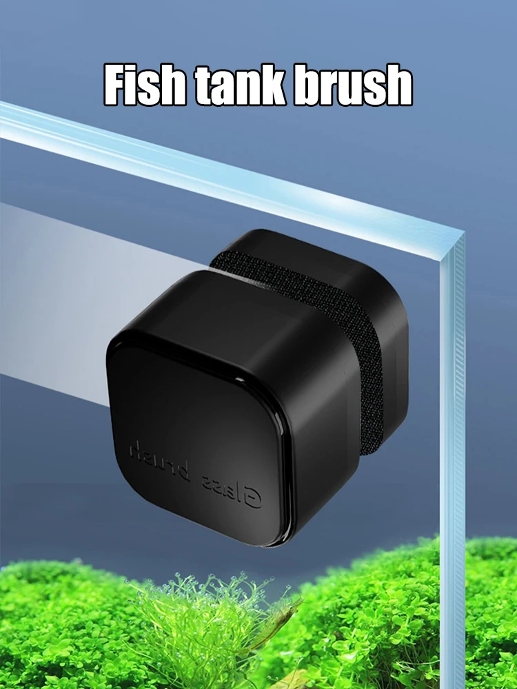 1pc Magnetic Aquarium Glass Cleaner Brush, Mini Square Plastic Algae Scraper for Fish Tank Maintenance Suitable for Various Fish