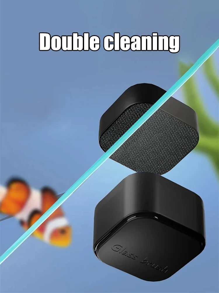 1pc Magnetic Aquarium Glass Cleaner Brush, Mini Square Plastic Algae Scraper for Fish Tank Maintenance Suitable for Various Fish