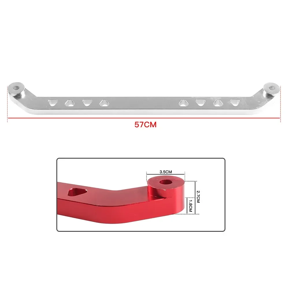 Durable Rear Lower Control Arms LCA with Rear Lower Tie Bar with Rear Subframe Brace Red Sliver For 1996-2000 Honda Civic EK