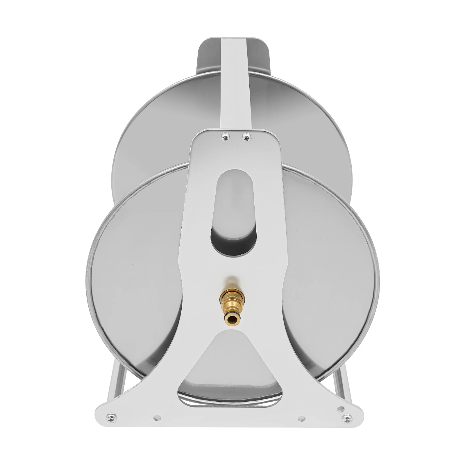 Professional Stainless Steel Hose Reel - Wall Mount/Freestanding Garden Hose Storage (164ft Capacity)