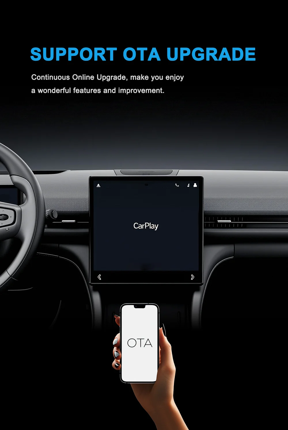 XUDA Android14 Wireless CarPlay/Android Auto 3in1 NEW CarPlay Ai Box 4Cores 4GB RAM+64GB ROM Plug and Play Stable Transmission