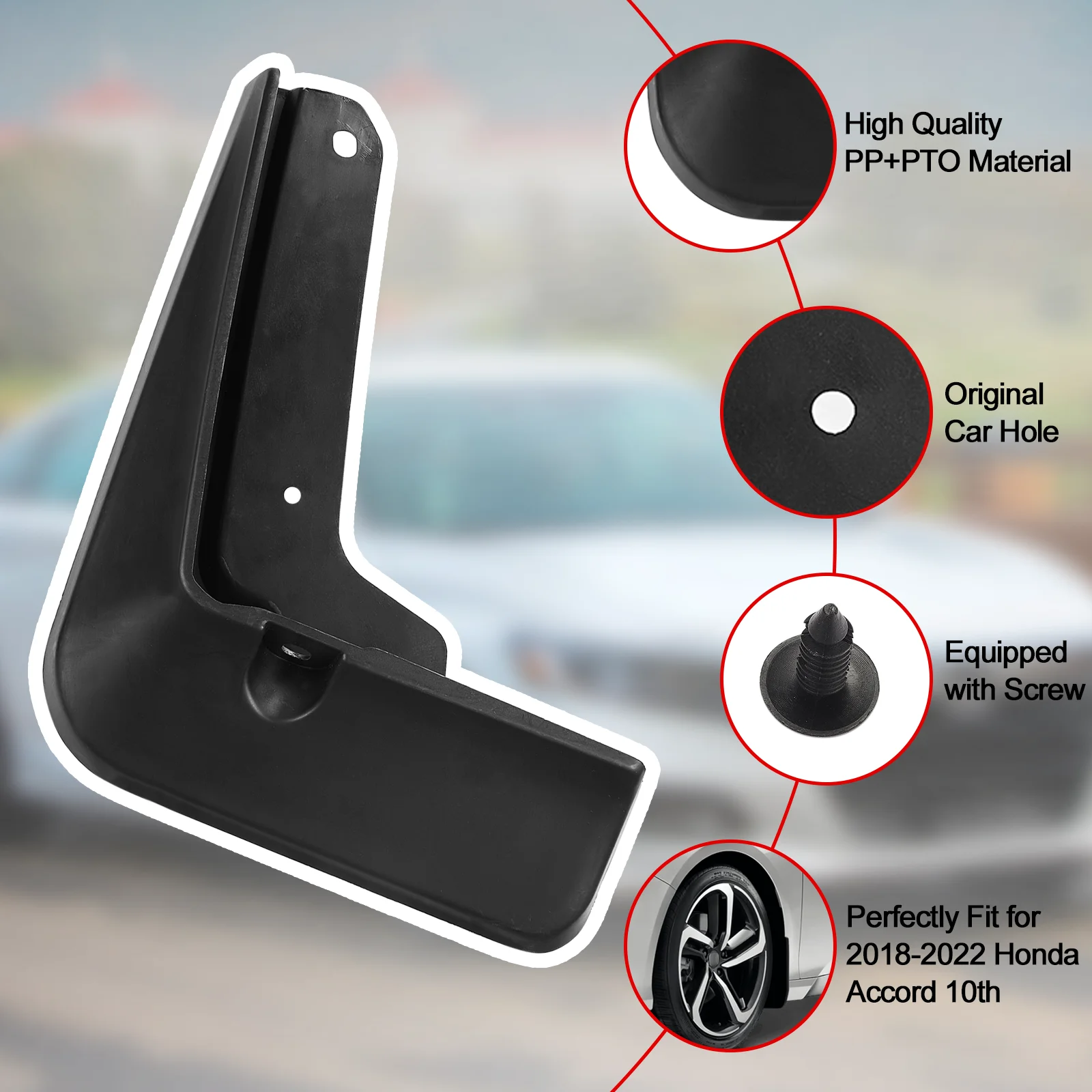 Mud Flaps Splash Guards 4PCS Front & Rear Side Mud Guards Compatible with Toyota Camry SE XSE 2018-2022
