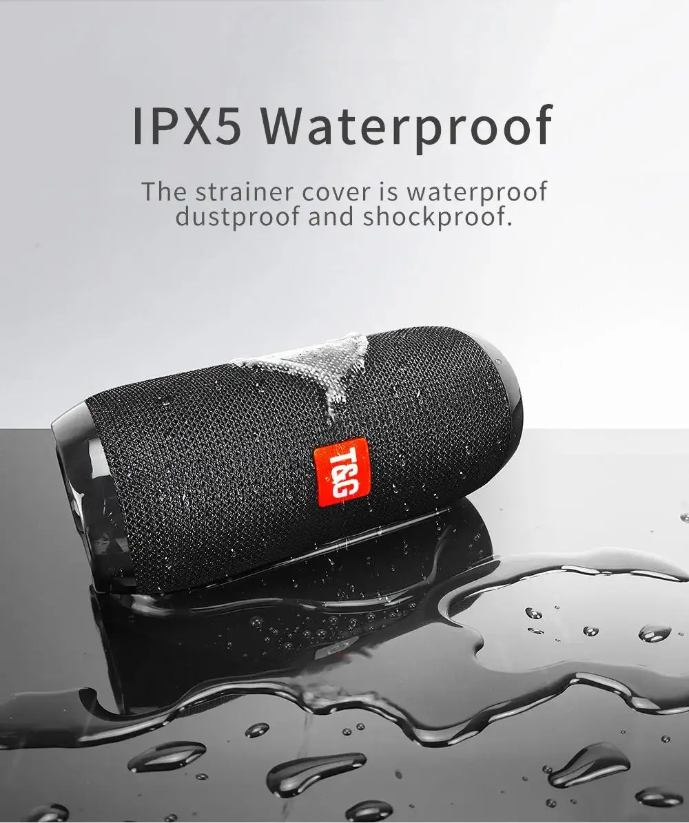 Portable Bluetooth Speaker TG117, with Subwoofer, Supports Memory Card, USB Music Player, Suitable for Outdoor, Home, and Gift