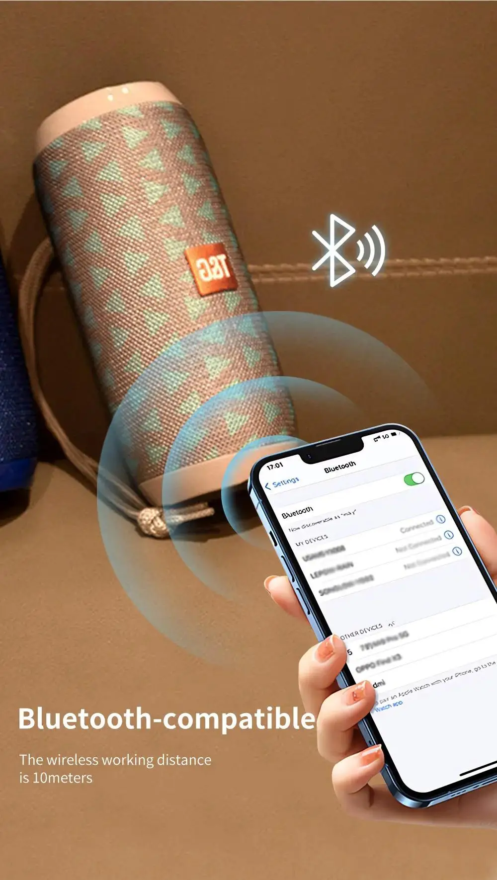 Portable Bluetooth Speaker TG117, with Subwoofer, Supports Memory Card, USB Music Player, Suitable for Outdoor, Home, and Gift