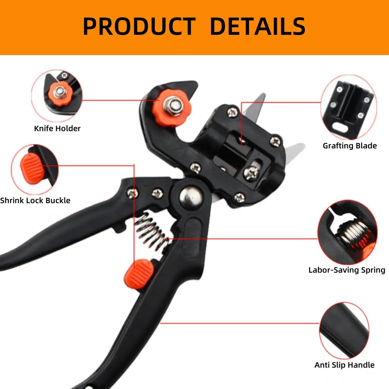 2026 2 in 1 Grafting Pruning Tool Kit Fruit Tree Pruning Shears Garden Branch Trimming Scissors Gardening Pruner Tool Kit