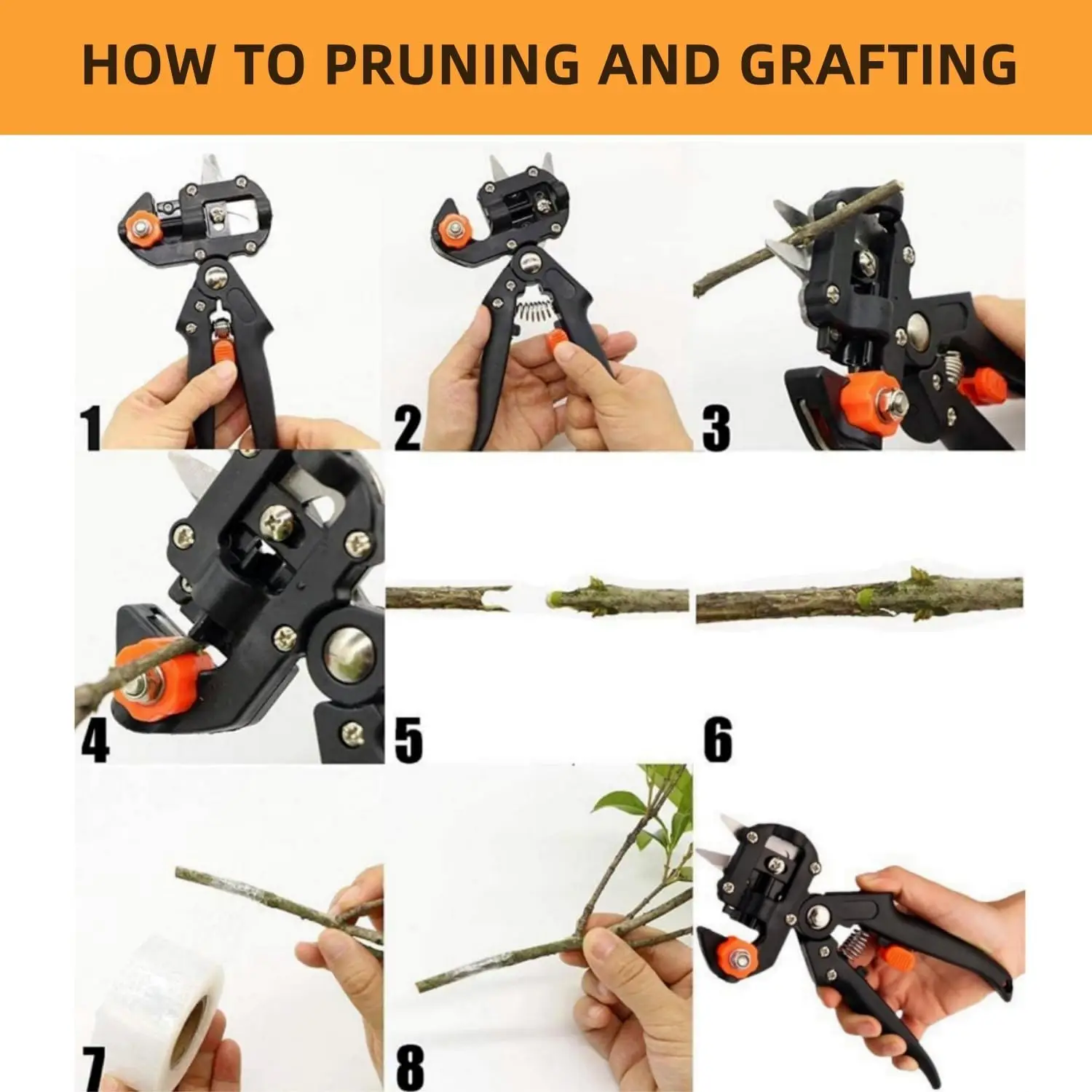 2026 2 in 1 Grafting Pruning Tool Kit Fruit Tree Pruning Shears Garden Branch Trimming Scissors Gardening Pruner Tool Kit