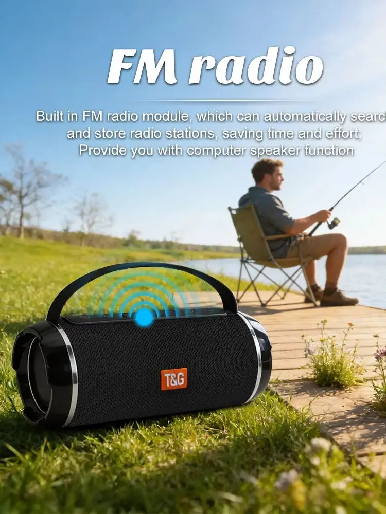 TG116C Wireless Portable Powerful Speaker Box 3D Stereo Speakers Subwoofer Music Center BoomBox Support FM