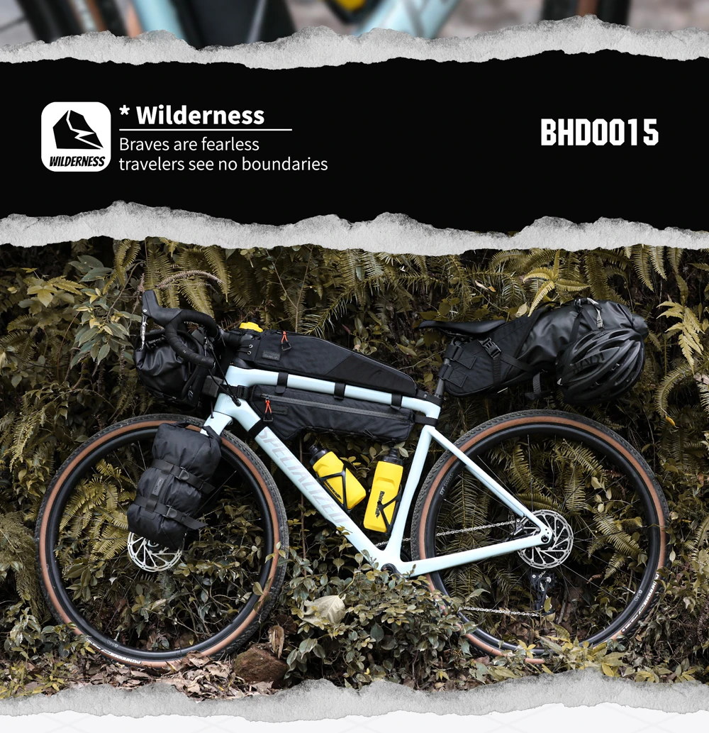 Rhinowalk BIke Extra Long  Top Tube Bag Large Water-Resistant Bikepacking For MTB&Road Bike With 18 Inch Or Larger Frame Length