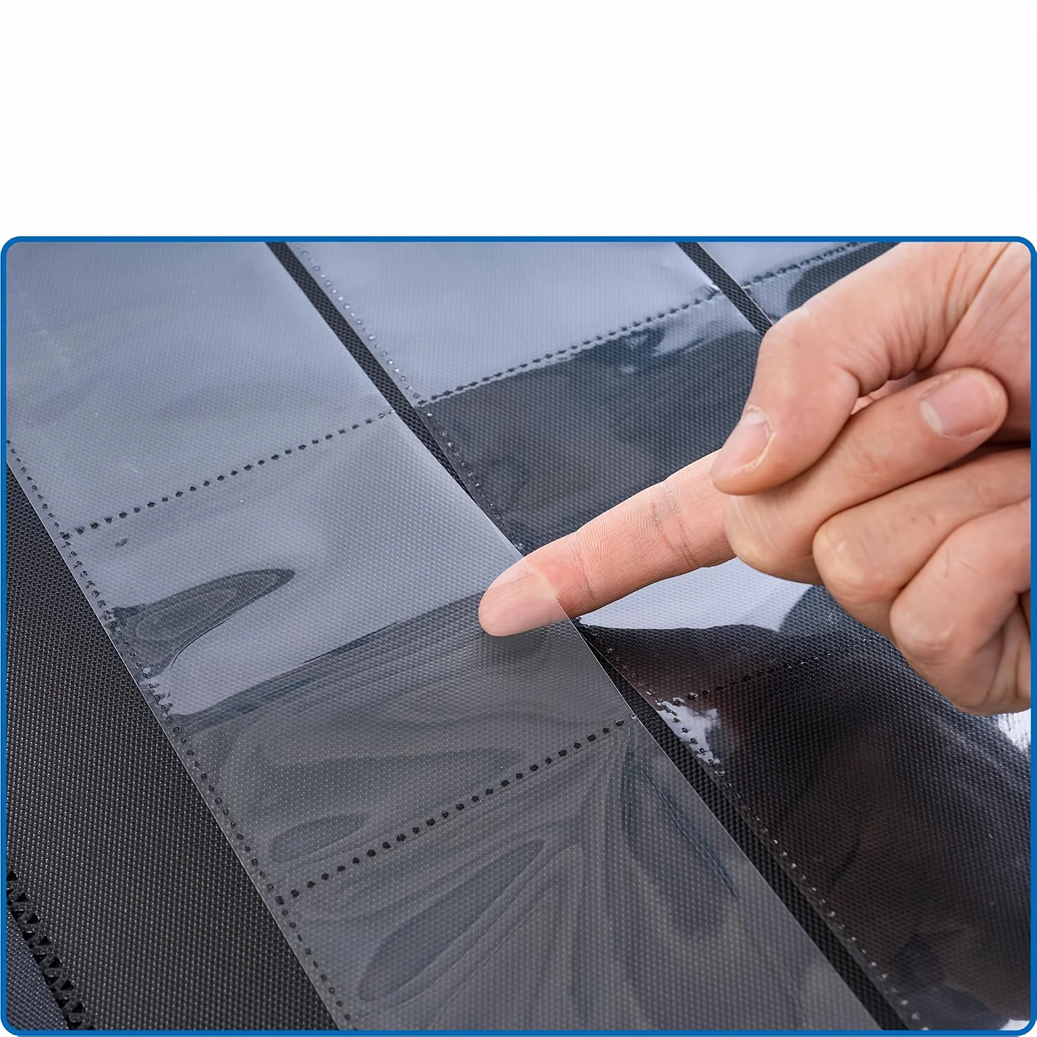 Toploader Binder, Holds 288 Toploader, 9-Pocket PU Cover Top Loader Binder for 3' X 4' Rigid Toploaders, Ringless Double-Sided