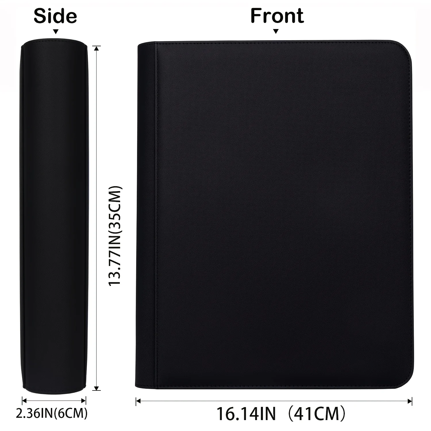 Toploader Binder, Holds 288 Toploader, 9-Pocket PU Cover Top Loader Binder for 3' X 4' Rigid Toploaders, Ringless Double-Sided