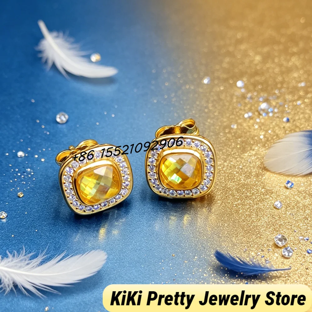 2026 New DV Fashionable Earrings Inlaid with Beautiful Zircon,Luxury Jewelry Gift,Effortless Elegance for Daily or Special Wear