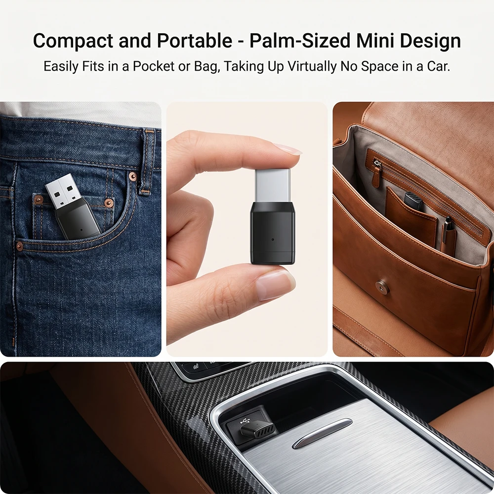 2026 New 2-in-1 Wireless CarPlay & Android Auto Adapter, Wired to Wireless, Plug & Play, Car Smart Dongle, Fit 98% Cars, Bluetooth 5.4+WiFi6, Low Latency, for iPhone & Android
