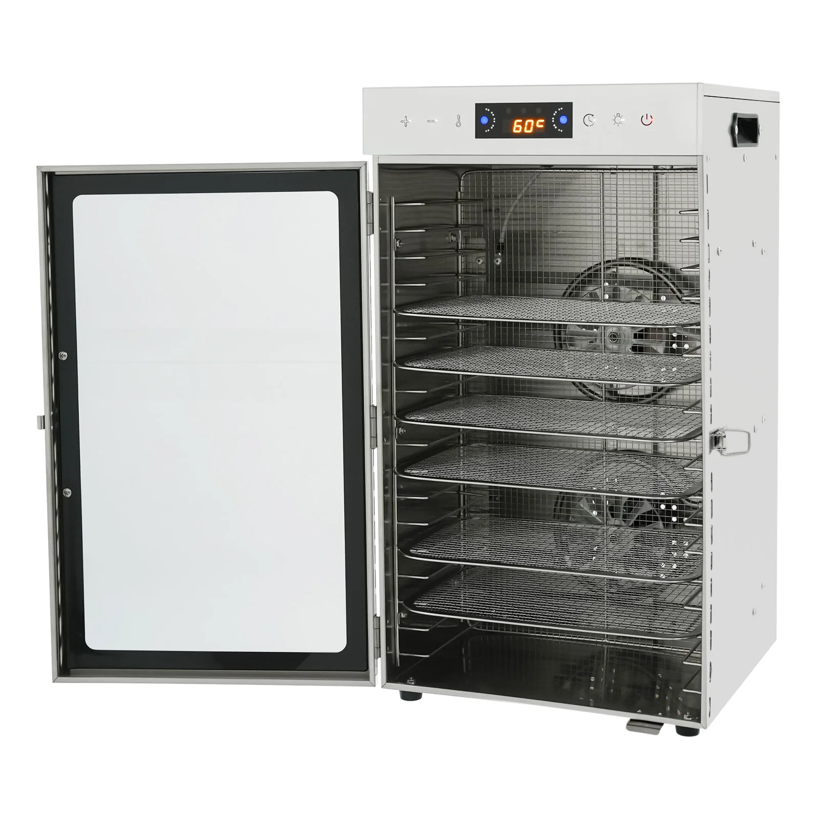 18 Trays Food Dehydrator 304 201 Stainless Steel Fruit Dryer 800W Commercial Food Dryer Machine for Meat, Fruit, Beef, Pet Food
