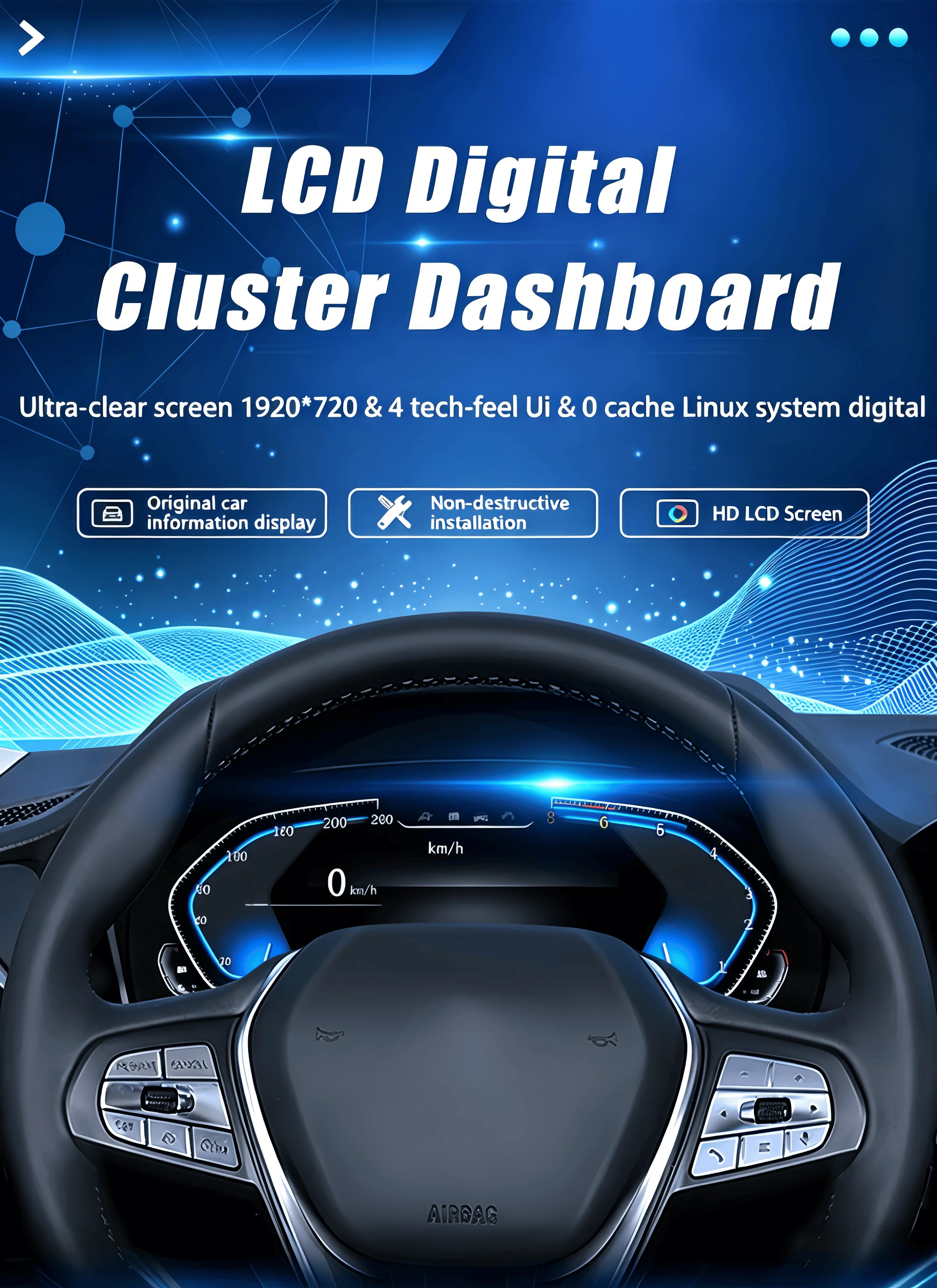 12.3''Speedometer LCD Dashboard Panel For BMW X5 X6 E70 E71 Digital Instrument Cluster Virtual Cockpit HUD Tachometer Odometer