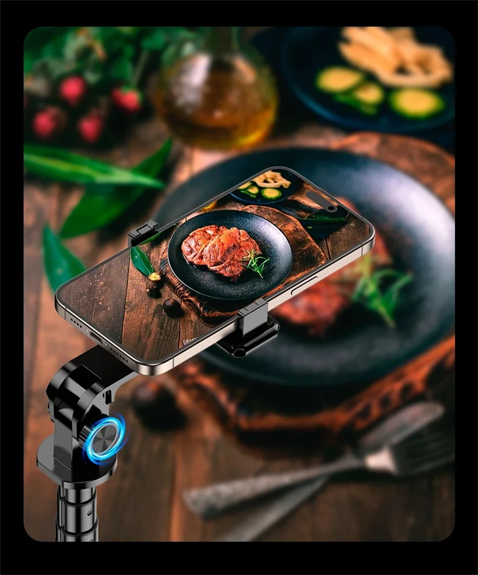 Wireless Selfie Stick Tripod Stand with Remote and Small Screen Casting Selfie Monitor for Smartphone Selfie Live Streaming
