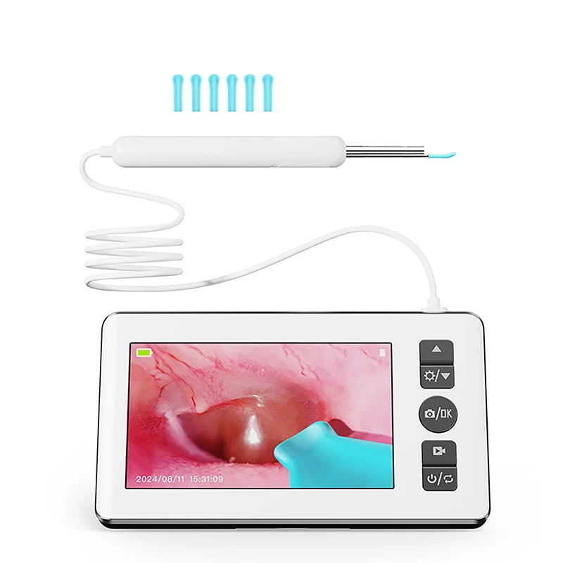 4.3 Inch HD Ear Wax Removal Camera Digital Otoscop Wireless Ear Scope For Adults Safe Ear Cleaner Kit Ear Tools For Home Use