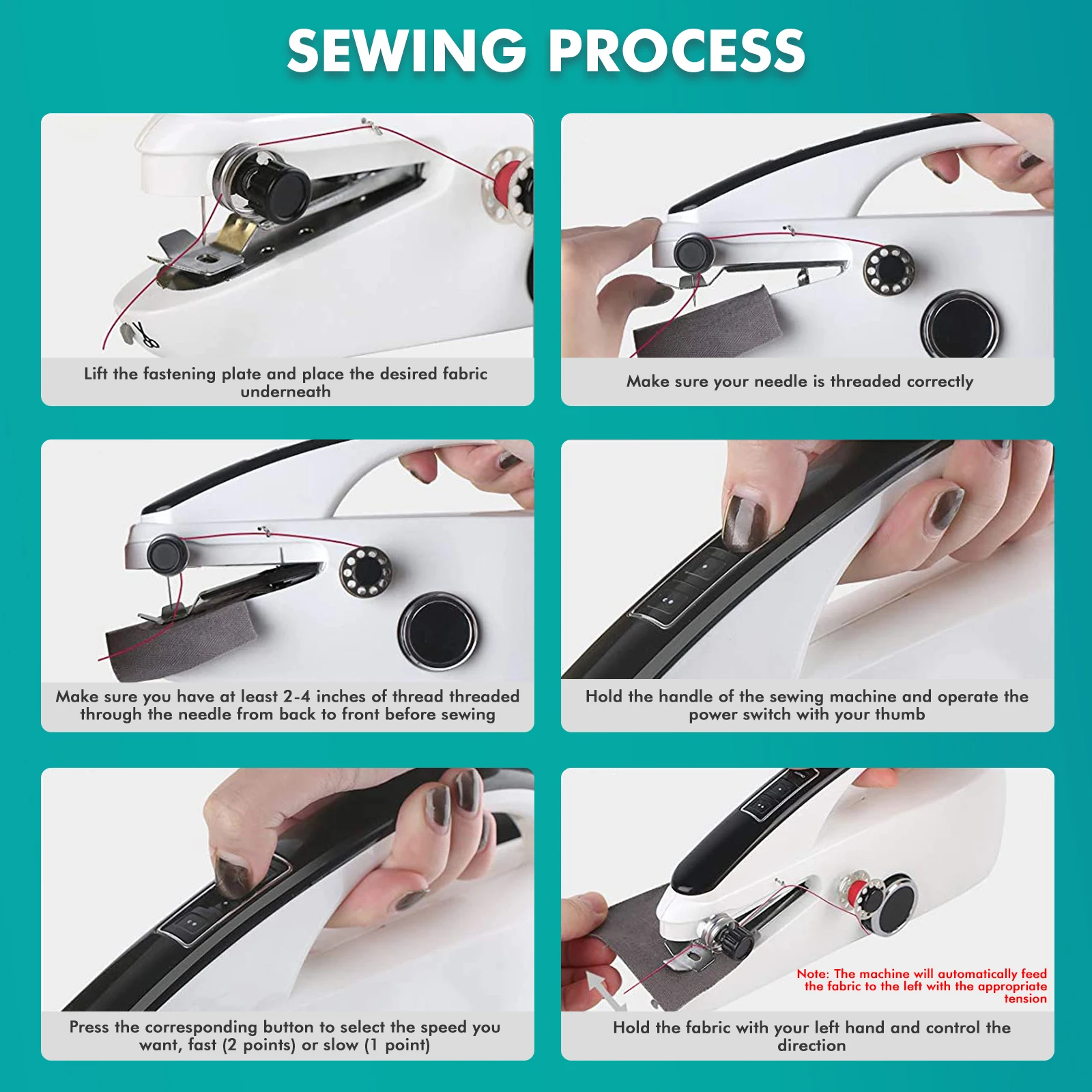 Mini Handheld Sewing Machine, Portable Electric Sewing Machine with Sewing Accessories Portable Sewing Machine Easy to use