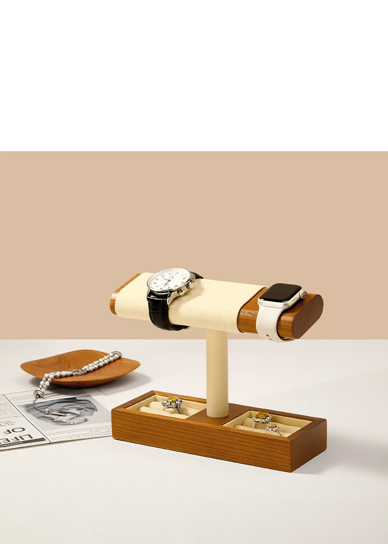 Oirlv Wooden Watch Stand Bracket Charger Dock Station Charging Holder for Apple Watch Stand Wrist Watch Jewelry Storage Rack