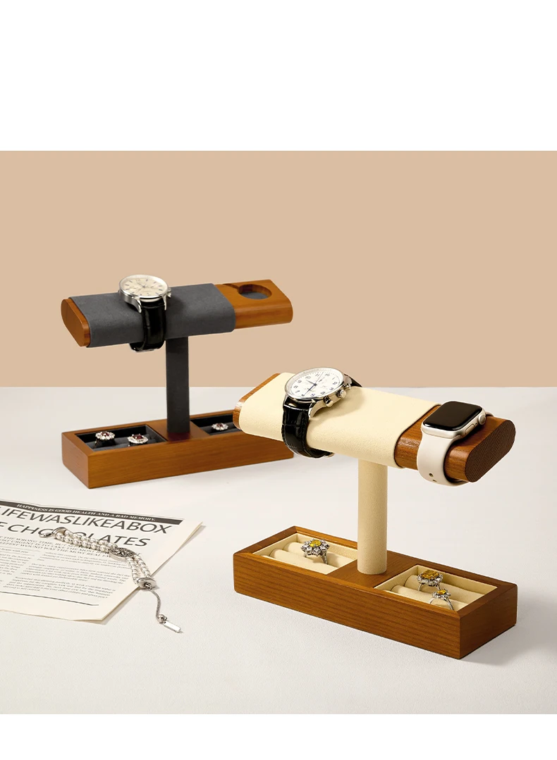 Oirlv Wooden Watch Stand Bracket Charger Dock Station Charging Holder for Apple Watch Stand Wrist Watch Jewelry Storage Rack
