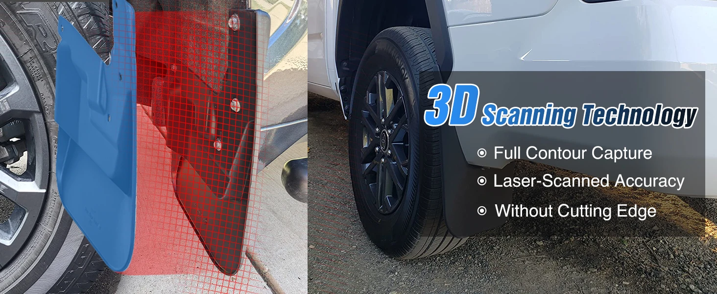 Nilight Mud Flaps for Toyota Tundra 2022 2023 2024 2025 2026, No Drilling Precision Fit Exterior Accessories Heavy-Duty Splash Guards Protection, Front & Rear Set