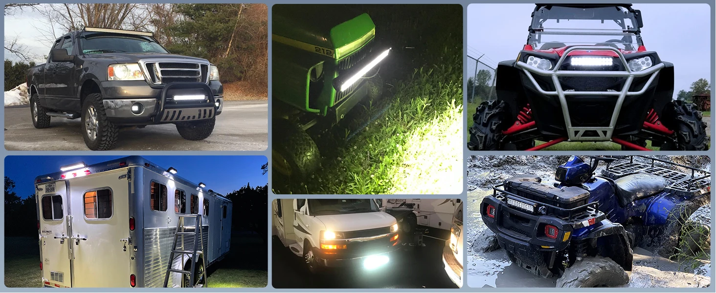 Nilight Led Light Bar 12 Inch 72W Spot Flood Combo Off Road Fog Lights Driving LED Pods with Off Road 16AWG Wiring Harness Kit - 1 Lead for Truck ATV UTV SUV Boat