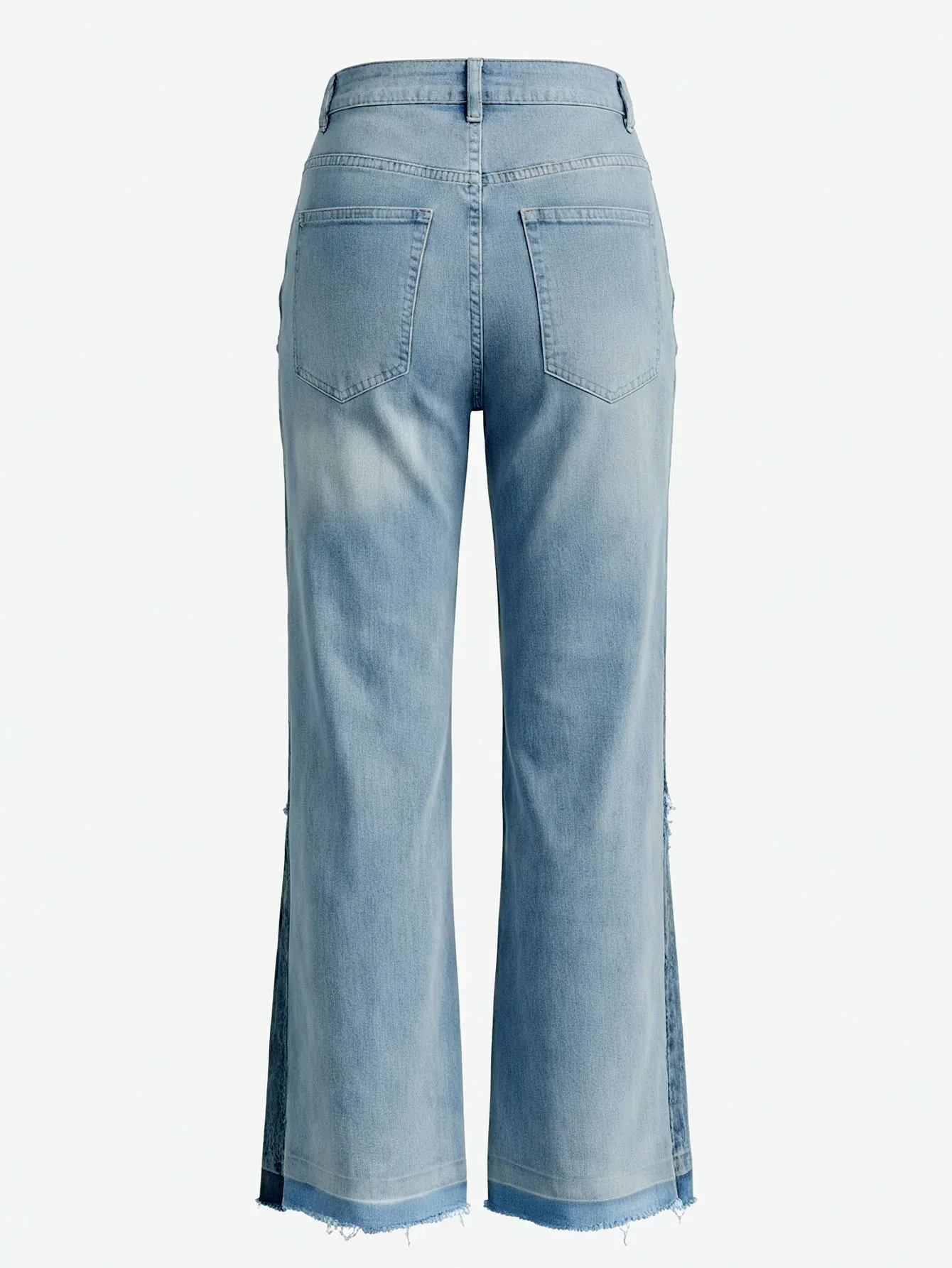 GLOURI Women's Flare Jeans, Vintage Washed High Stretch Deconstructed Denim Pants with Pockets, Casual Bell Bottom Jeans for Dating, Music Festival Daily Street Wear