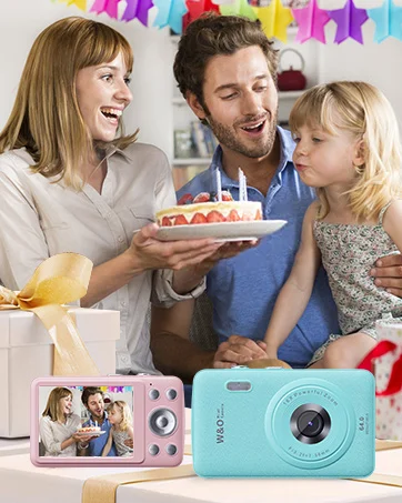 2026 New 48MP 1080P Full HD Digital Camera - 2.4-Inch Portable Auto-Focus Vlogging Camera with 32GB Memory Card & 16X Zoom | USB-C Rechargeable, Built-in Puzzle Game | Compact Travel Camera for Beginners - Budget-Friendly Holiday Gift