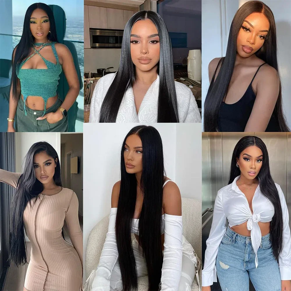 HD Transparent Lace Frontal Wig 13x4 Closure Wig Straight 13x6 Full Frontal Lace Human Hair Wigs For Black Women 40 46 Inches