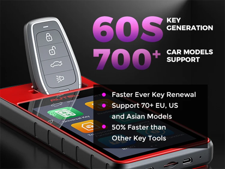 Autel KM100E Key Programmer KM100 Universal Key Generator Key FOB Programming Tool Car Key Immobilizer Lifetime Free Update