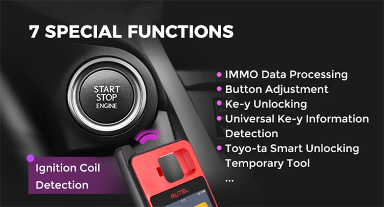 Autel KM100E Key Programmer KM100 Universal Key Generator Key FOB Programming Tool Car Key Immobilizer Lifetime Free Update