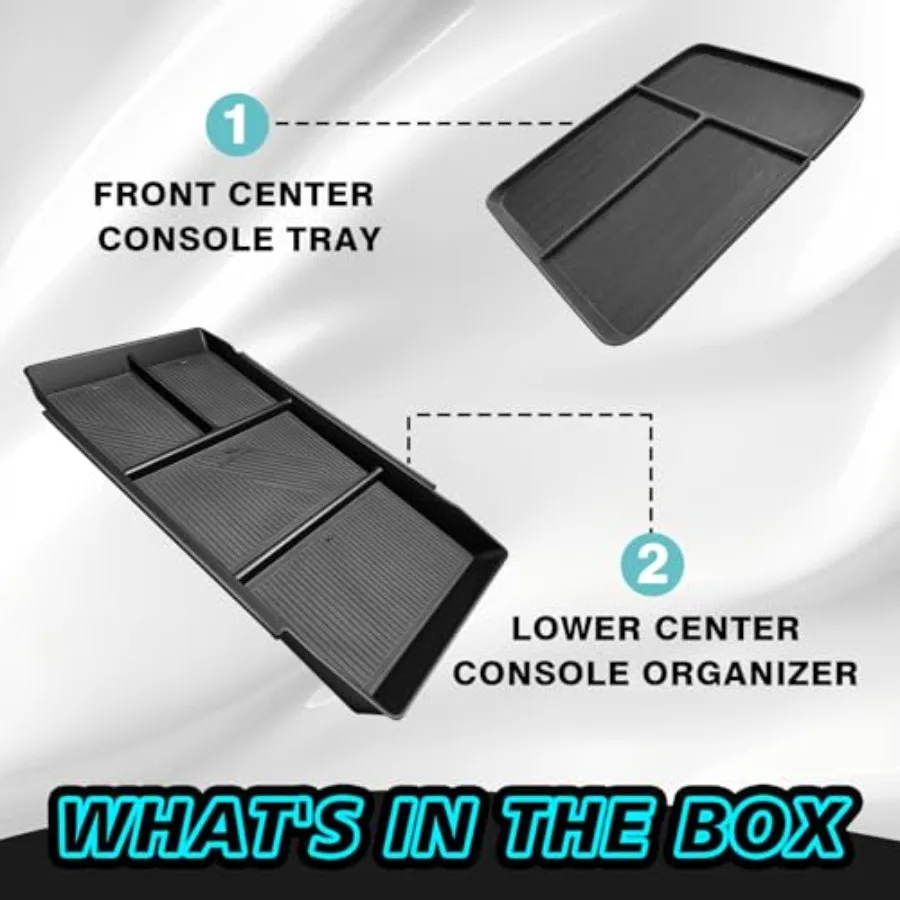2PCS Center Console Organizers Compatible with Honda Prologue 2026 2025 2024 Accessories Storage Tray Easy to Install and Clean