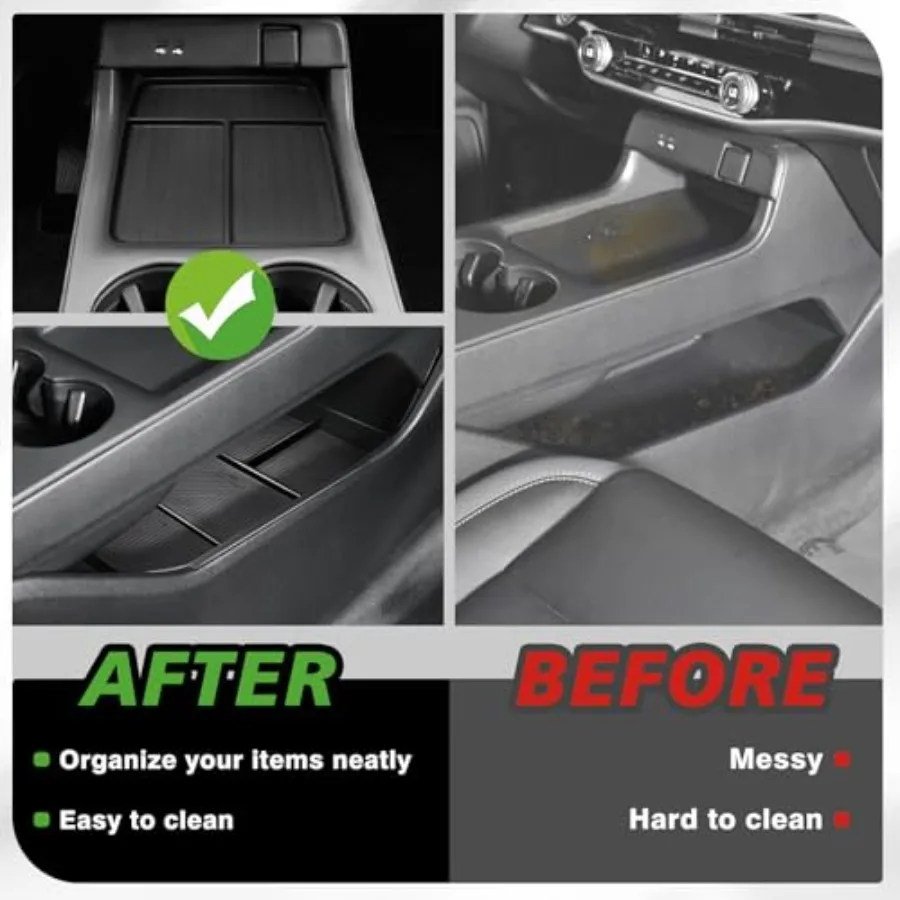 2PCS Center Console Organizers Compatible with Honda Prologue 2026 2025 2024 Accessories Storage Tray Easy to Install and Clean