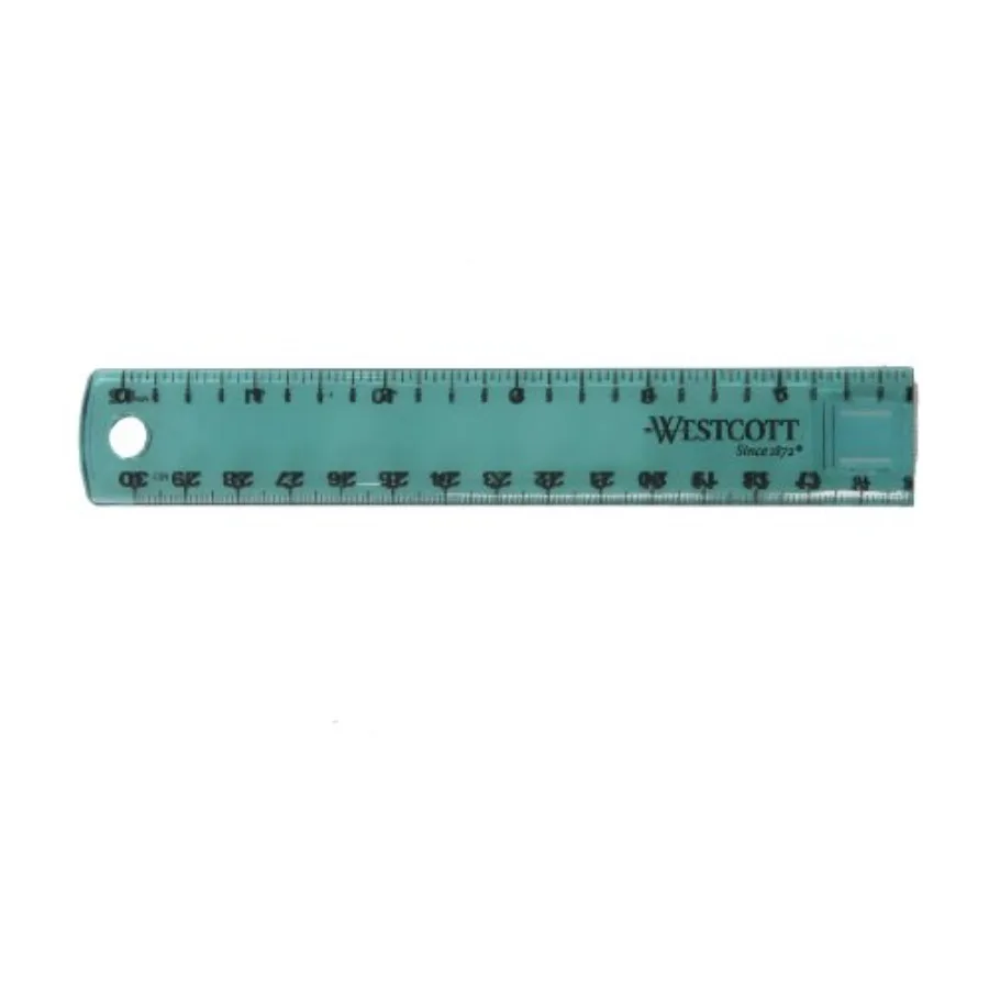 Plastic folding ruler for office use, durable plastic material, assorted colors, compact and portable design
