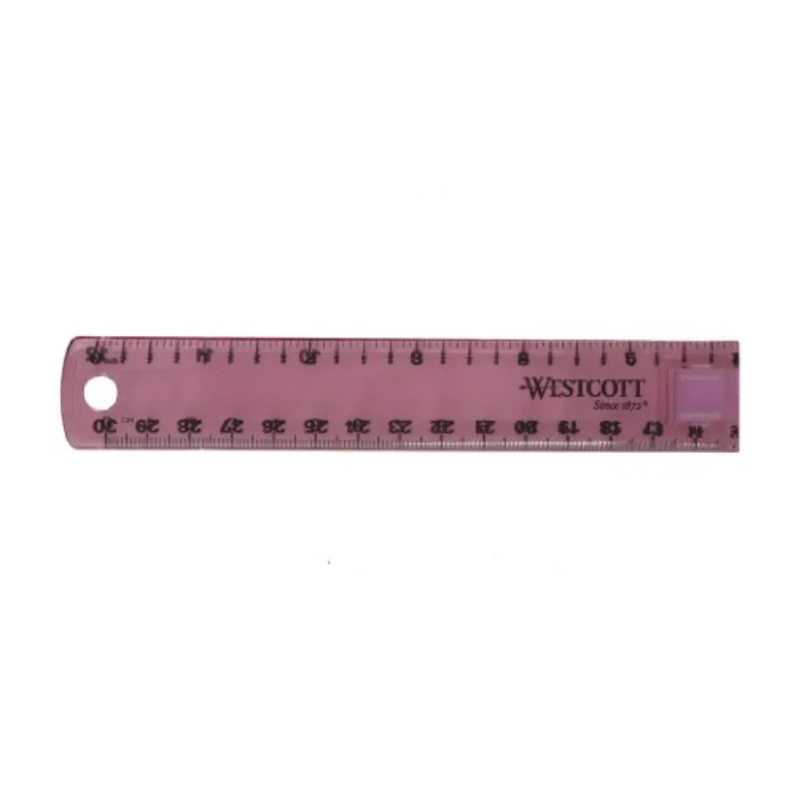 Plastic folding ruler for office use, durable plastic material, assorted colors, compact and portable design