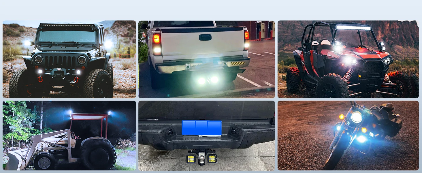 Nilight 3-Inch LED Cube Pod Lights, 42W Spot/Flood Combo Beam, 2PCS Auxiliary Driving Lights with Wiring Harness Kit, Reverse Backup Lights for Truck, Jeep, SUV, ATV, UTV
