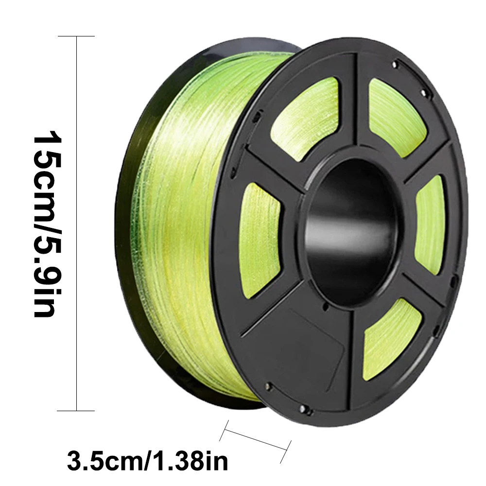 PLA Crystal Sparkling Yellow 3D Printer PLA Filament 1.75mm PLA Crystal Sparkling Yellow 3D Printer Material 250g Vacuum independent packaging