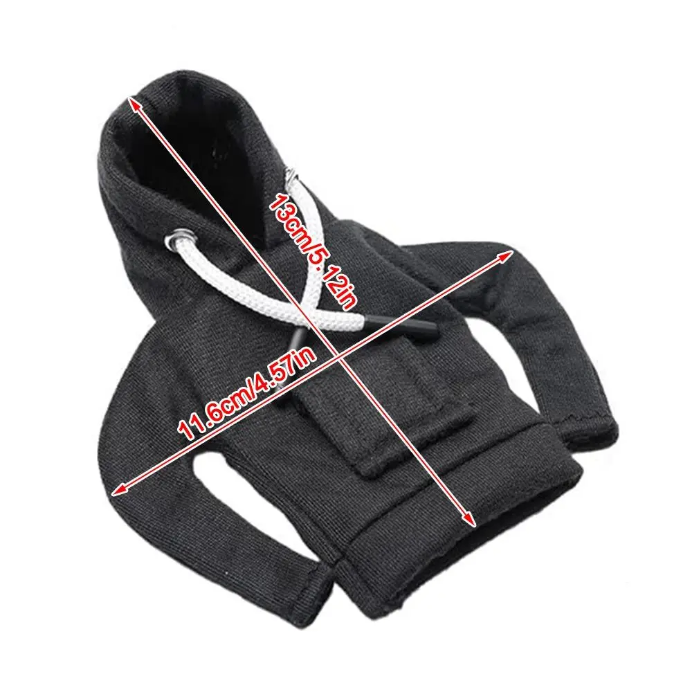 Funny 5 Inch Goose Outfits Red Hoodies Soft Solid Color Desk Goose Outfits Clothes Mini Porch Goose Hoodies for Decoration