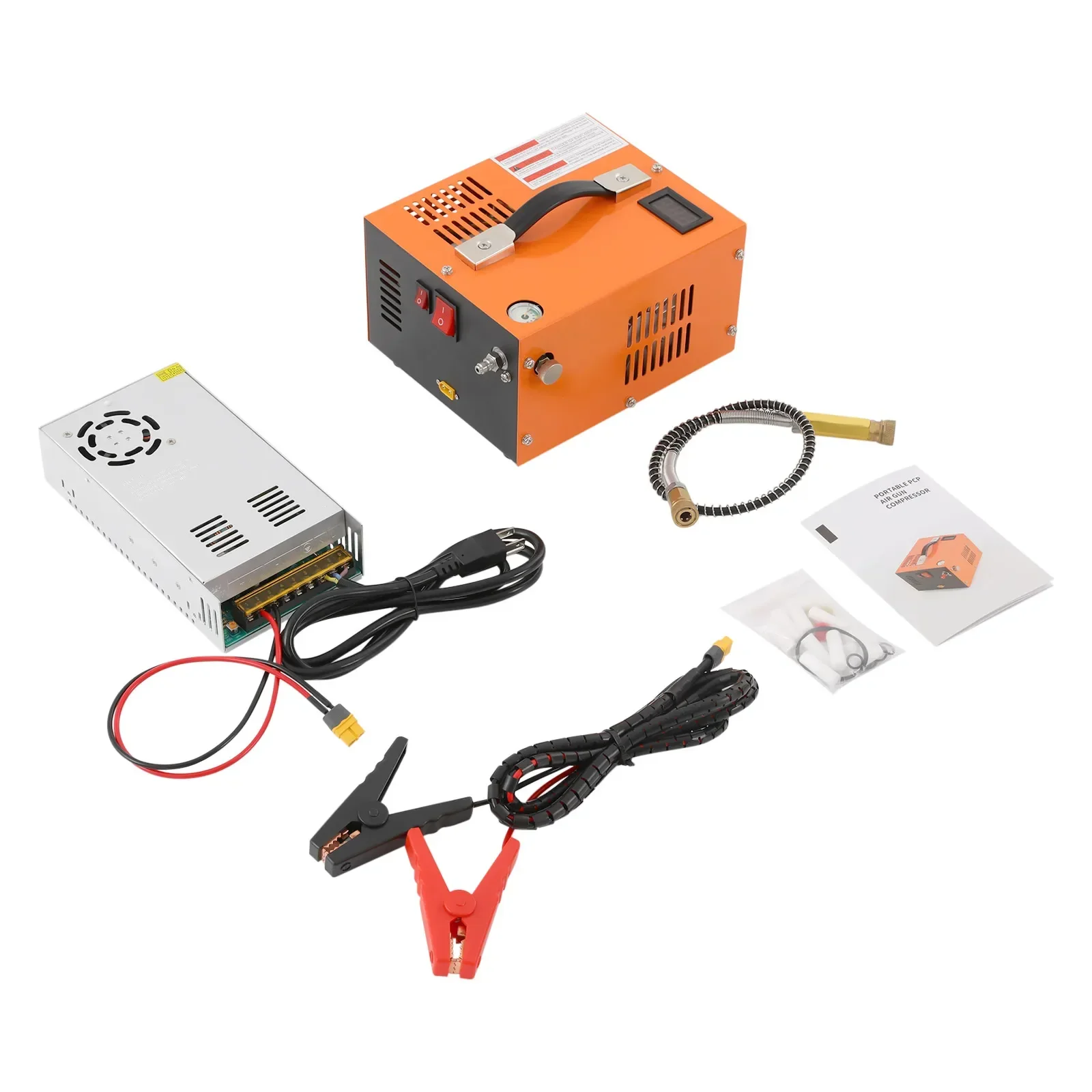NEWEST Air Compressor,Stainless Steel Air Compressor 4500PSI/30MPa,w/ A Transformer for PCP Air Rifles,Paintball Tanks 350W