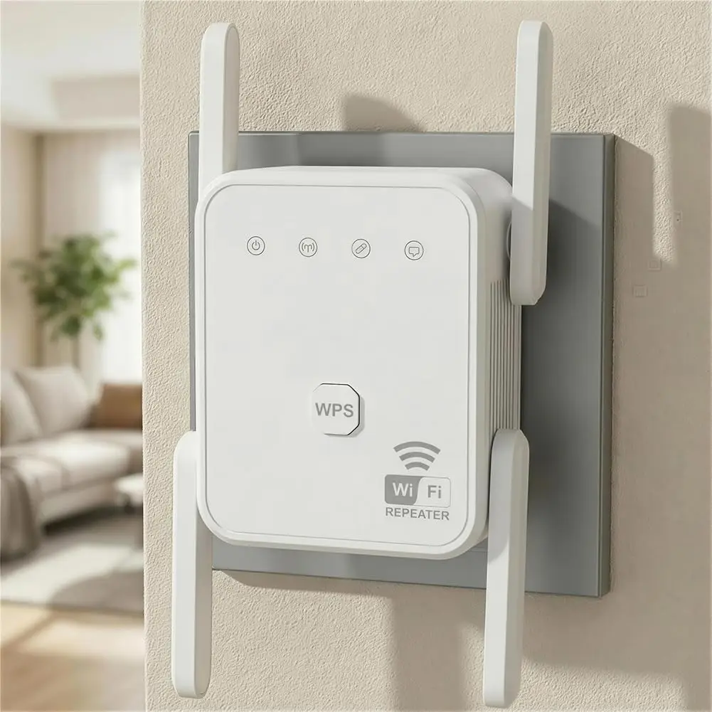 1PCS New Upgraded WIFI Wireless Signal Booster Range Repeater 300Mbps 2.4GHz Stable Wall-Penetrating Network Coverage Mini WiFi Amplifier Signal Extender With Repeater AP Mode Ethernet Port