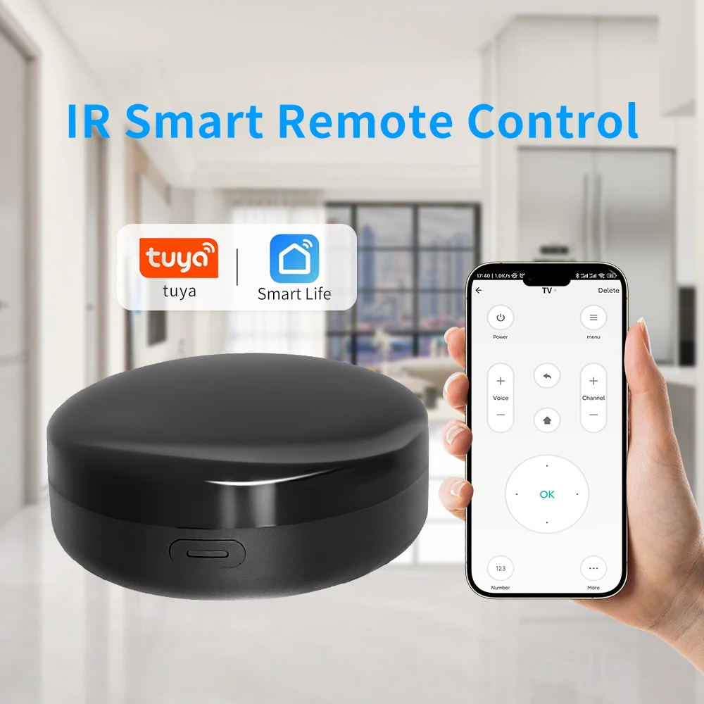 YFK Tuya WiFi Universal IR Remote Controller Smart Infrared Hub Voice Control Alexa Google Home APP Remote Control TV Air Conditioner Fan All IR Household Appliances Smart Home Automation
